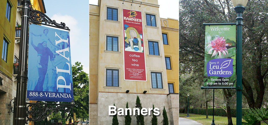 Color Pole Banners and Building side Banners